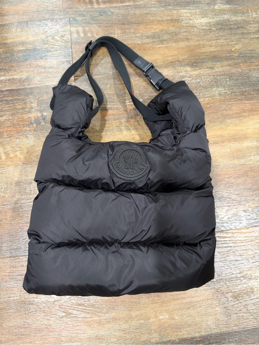 Moncler Black Quilted Puffer Shoulder Bag